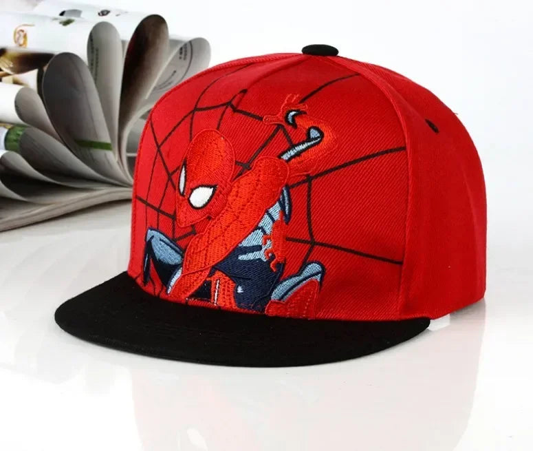Kids Anime Spiderman Cartoon Baseball Cap Snapback Hat for Toddler Baby Children Spring Summer Adjustable Hip Hop