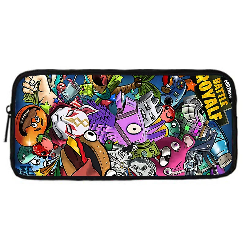 Trendiger Gaming-Schulrucksack für Kinder mit Lunchbags, Design-F-FortniteS Federmäppchen, Schultaschen für Jungen und Mädchen, ideales Geschenk