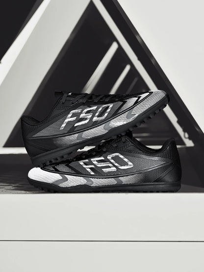 Chaussures de football pour hommes, modèle TF pour terrains synthétiques, tige en PU respirant, crampons en caoutchouc antidérapants, baskets de football pour adultes, idéales pour l’entraînement sur gazon synthétique