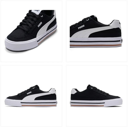 PUMA Court Classic Vulc FS Unisex 2026 Nouvelles baskets décontractées basses Noir Blanc 396353-03