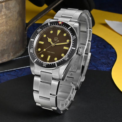 Watchdives WD7922 BB54 Watch VH31 Sweep Second Movement Sapphire Crystal 20bar Waterproof C3 Luminous 37mm Vintage Watches