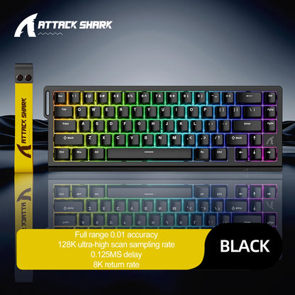 ATTACK SHARK X68HE Magnetic Switch Gaming Keyboard 8KHz Rapid Trigger Mechanical Keyboard | FREEWOLF F68/F68 Pro Wired & Wireless Magnetic Gaming Keyboard