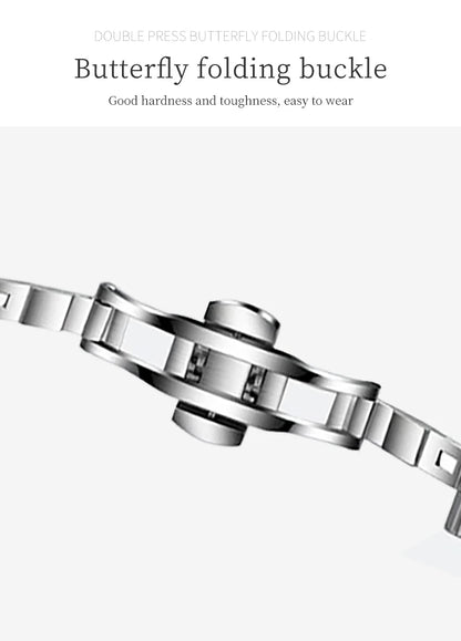 YASHIDUN Fashion Women Watch Stainless Steel Luxury Ladies Quartz Watches Business Female Clock Bracelet Wristwatch Women Gift
