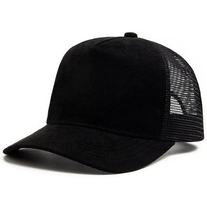 2025 Unisex 5 panel Mesh Suede Trucker Hat Custom Print Logo Men Baseball Cap Spring Summer Breathable Sports Hats Women gorros