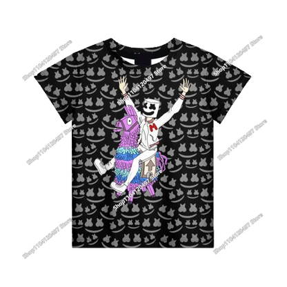 Tricou casual pentru copii Summer Fashion Fortnite Mascot, imprimeu 3D, unisex, pentru băieți și fete, îmbrăcăminte pentru copii, top T-shirt