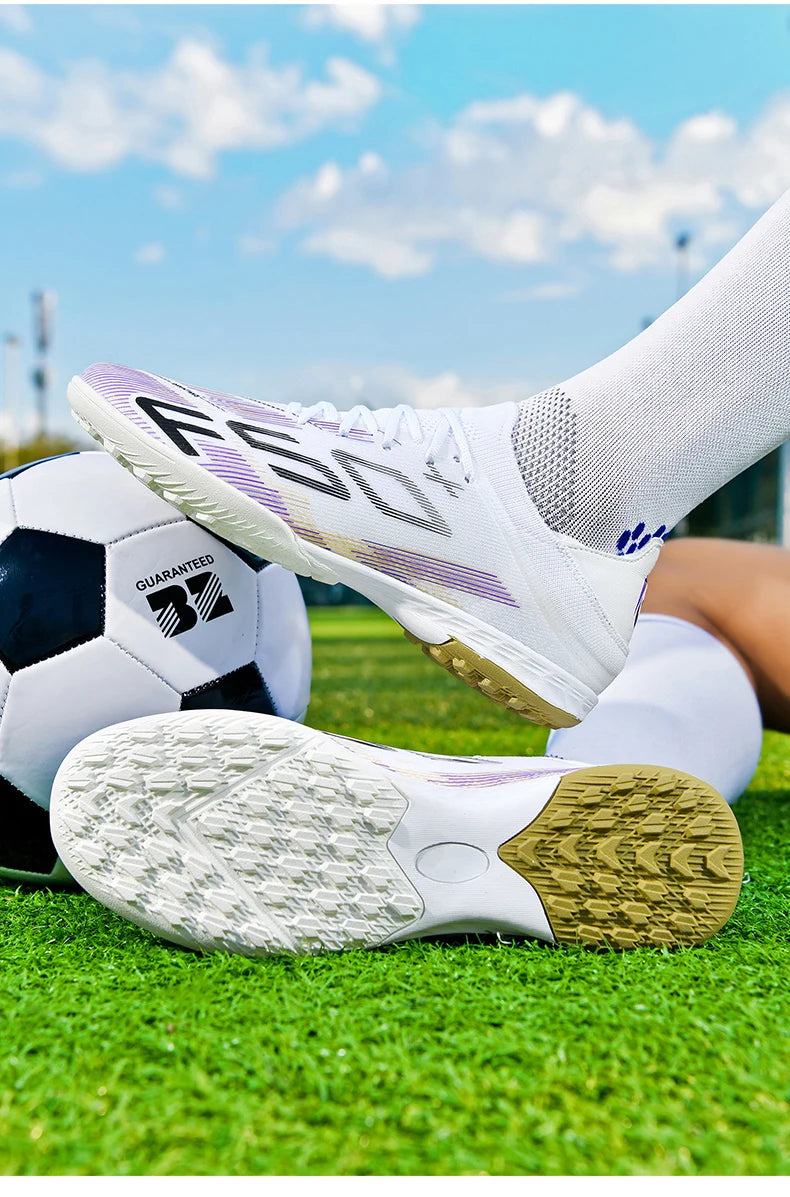 New Men Football Boots Non-Slip Match Grass Cleats High-top High-quality Soccer Shoes Futsal Sneakers Indoor Hot-selling Outdoor