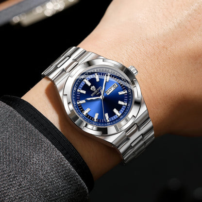 Orologi al quarzo BINBOND in acciaio inossidabile da uomo – Orologio di lusso, impermeabile e luminescente – Modello originale da uomo