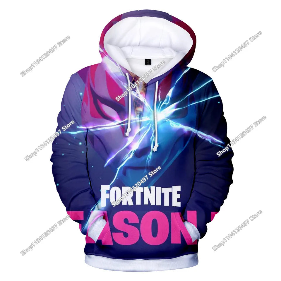 Hanorac cosplay Fortnite, hanorac unisex cu glugă imprimat 3D, jachetă casual, jachetă anime, jachetă kawaii, îmbrăcăminte pentru copii, cadouri