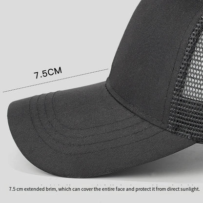 New Mesh Baseball Caps High Ponytail Snapback Cap Hollow Back UV Protection Sun Hat Casual Messy Hair Bun Ponytail Baseball Caps