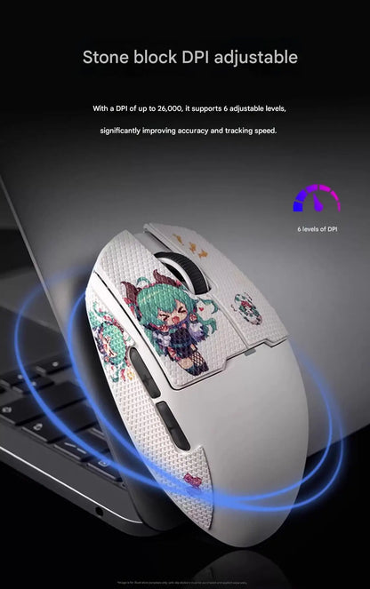 Aigo GM80 PLUS PRO Wireless Mouse Bluetooth PAW3311/PAW3395 Lightweight 1000HZ Wired Three-mode Gaming E-sports Mouse Gift