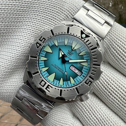 STEELDIVE SD1984 Monster Steel Strap Mechanical Watch NH36 Movt Sapphire Crystal 200M Waterproof Swiss Super Luminous Wristwatch