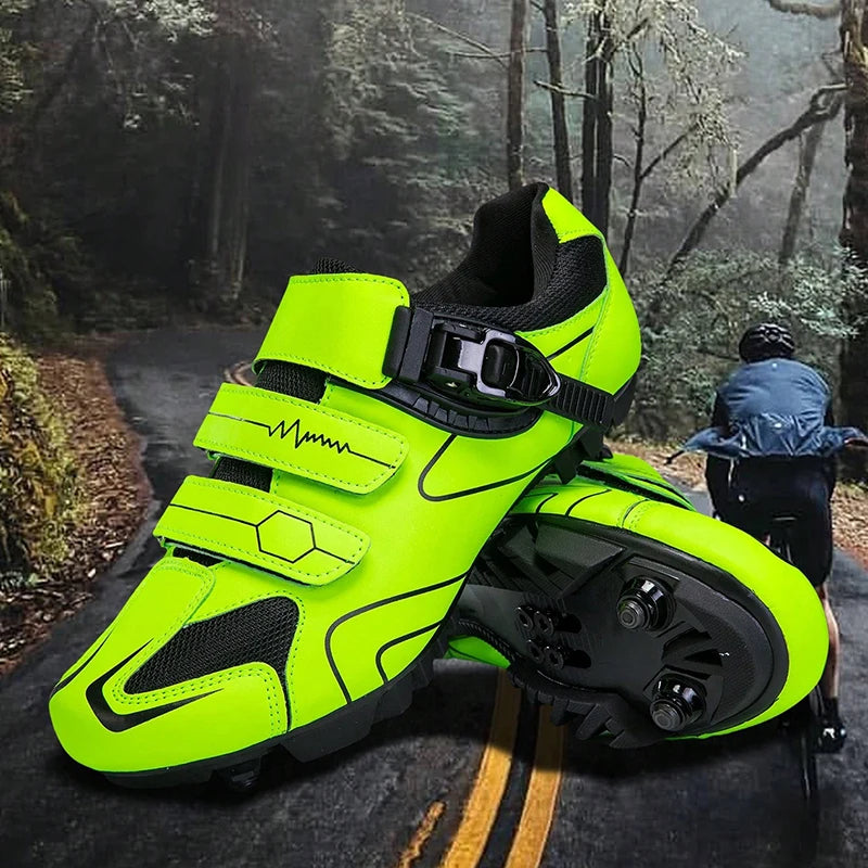 Neutral MTB Cycling Shoes, Compatible With Peloton Road Cycling Shoes, Men's Cycling Sports Shoes, Reflective Strip Design