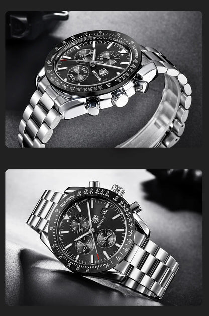 Men Watch BENYAR Top Brand Luxury Full Steel Business Quartz Watch Men Casual Waterproof Sports Watches Clock Relogio Masculino