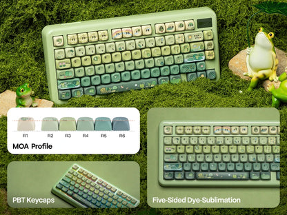 KiiBOOM Phantom81 Lite QMK/VIA 75% Hot-Swap Gasket Wired/BT/2.4GHz Wireless Mechanical Keyboard ABS Case+UV Tech RGB Backlights