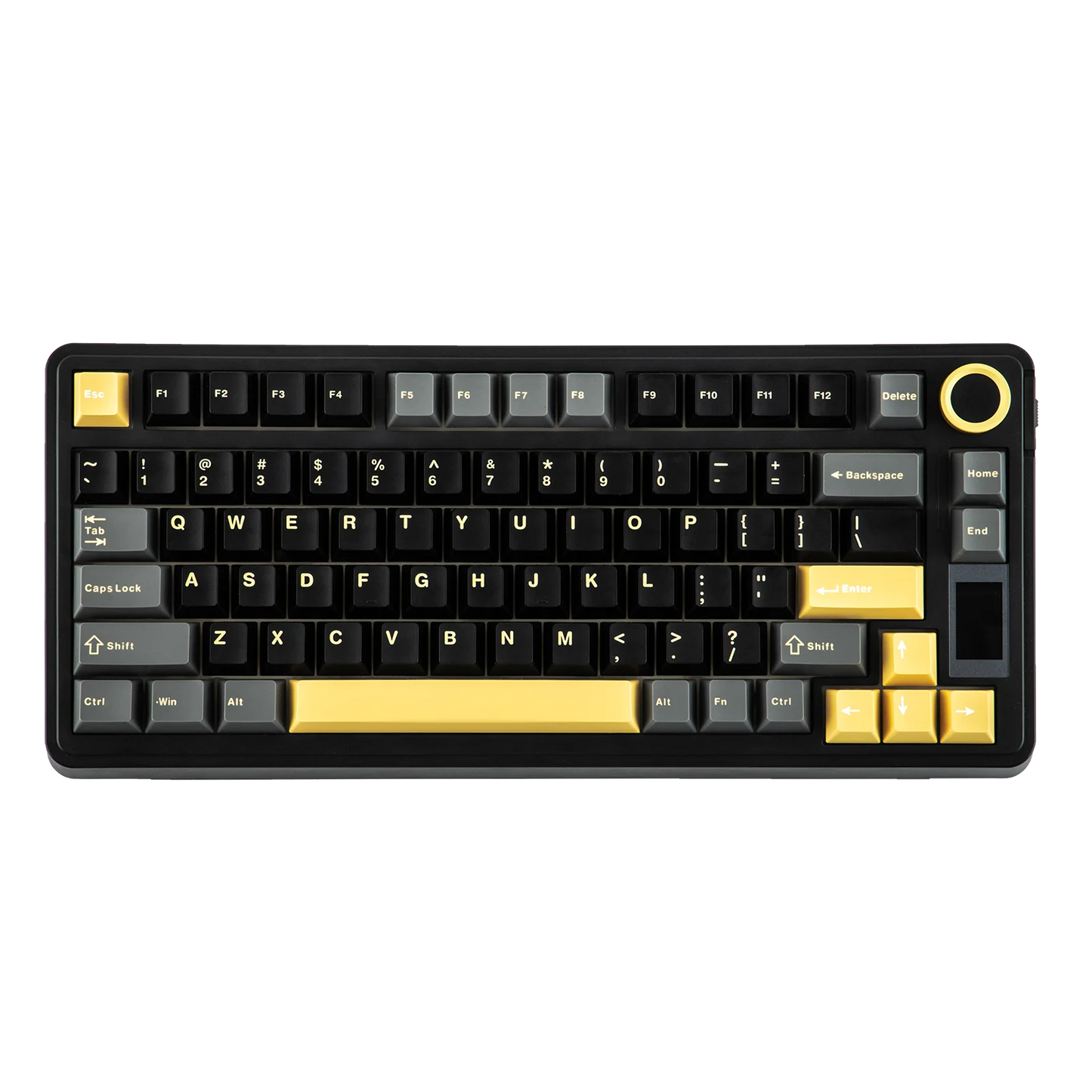 Tastiera meccanica EPOMAKER X AULA EA75 MAX 75% layout ANSI US, hot-swap, gasket mount, cablata/BT/wireless 2.4GHz, con schermo e manopola