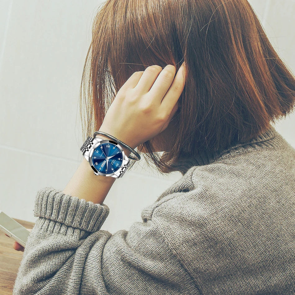 LIGE Fashion Quartz Wristwatches Casual Sport Military Watch For Women Top Brand Luxury Waterproof Watch Ladies Relogio Feminino