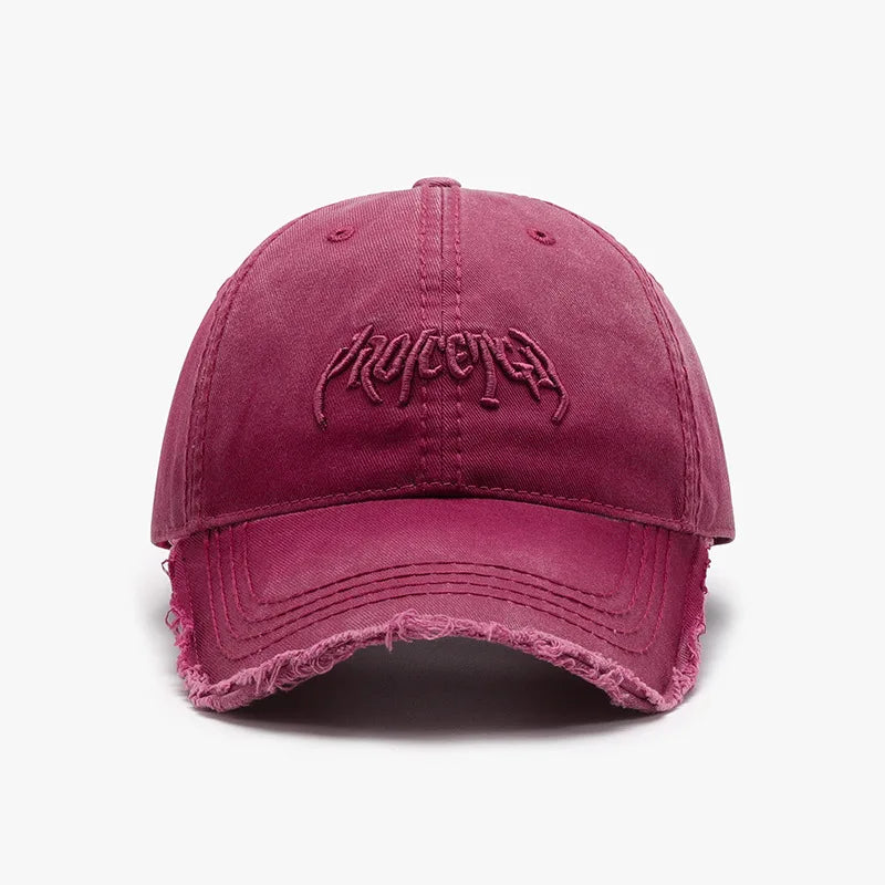 Letter Three-dimensional Embroidery Soft Top Rough Edge Men's BaseballCap European and American Fashion Versatile Cap Adjustable