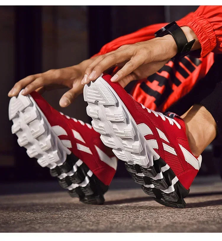 Brand trend size 46 47 48 men's wear-resistant cushioning thick-soled fitness sneakers, outdoor breathable running shoes for men