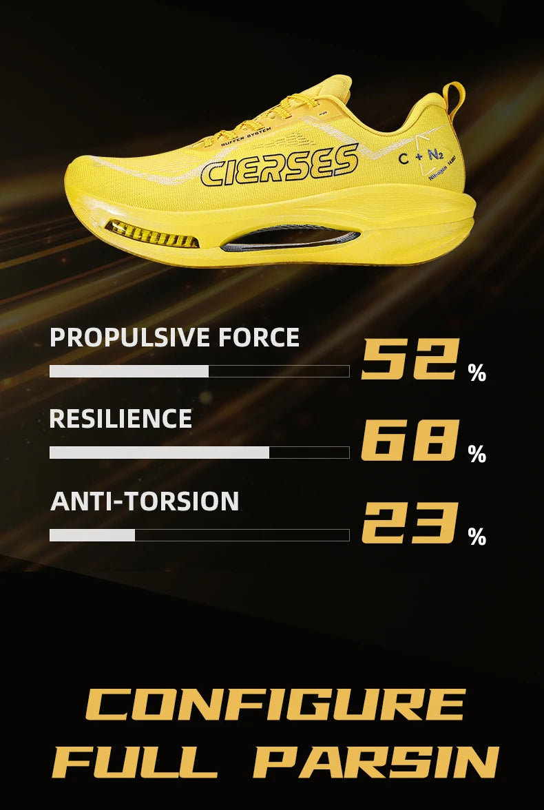 CIERSES  New Carbon Fiber Marathon Racing Training Shoes Breathable And Shock-Absorbing Air Cushion Men's Casual Sports Shoes