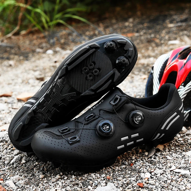 Pantofi de ciclism de înaltă calitate, SPD cu autoblocare pentru bărbați, pantofi sport de curse pentru bicicletă, pantofi de ciclism MTB de munte antiderapanți pentru femei, 36-47