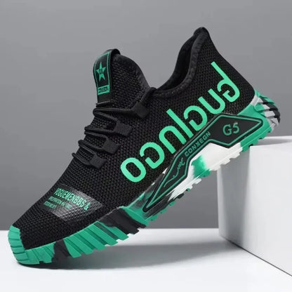 Sportschool Nieuwe gevulkaniseerde wandelsneakers met veters Comfortabele, slijtvaste casual schoenen Wandelschoenen voor de zomer Mesh-ballerina's Modieus Ademend