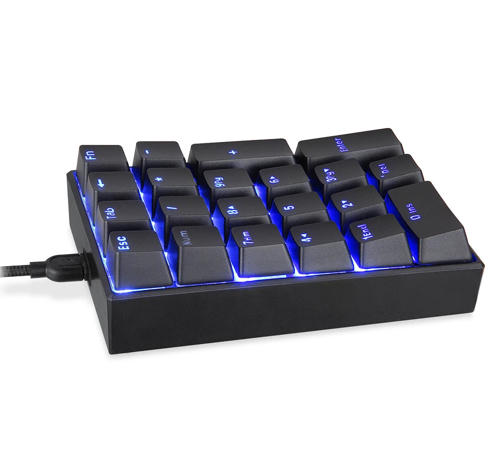 Motospeed K23 Mechanical Numeric Keypad USB Wired Numpad LED Backlight Gaming Keyboard Red Switch Extended Layout For PC Laptops