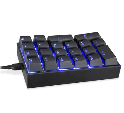 Motospeed K23 Mechanical Numeric Keypad USB Wired Numpad LED Backlight Gaming Keyboard Red Switch Extended Layout For PC Laptops