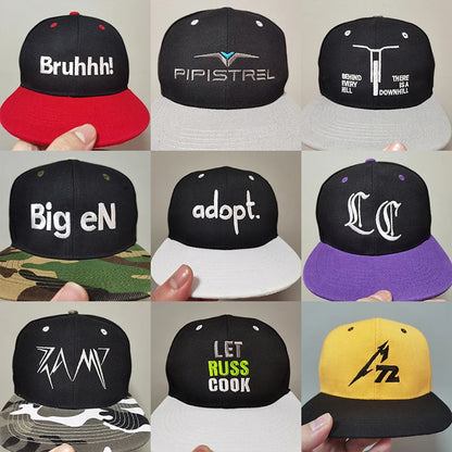 Personalized Logo Design Baseball Caps Custom Logo Sorority Cap Embroidery Monogram Color Block Baseball Caps Hip Hop Hats