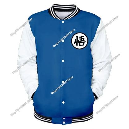 Uniforme de béisbol de estilo urbano de Dragon Ball para hombre, mujer y niños; disfraces de Son Goku para adultos; chaquetas; abrigos de primavera y otoño; cárdigans; sudaderas; regalo