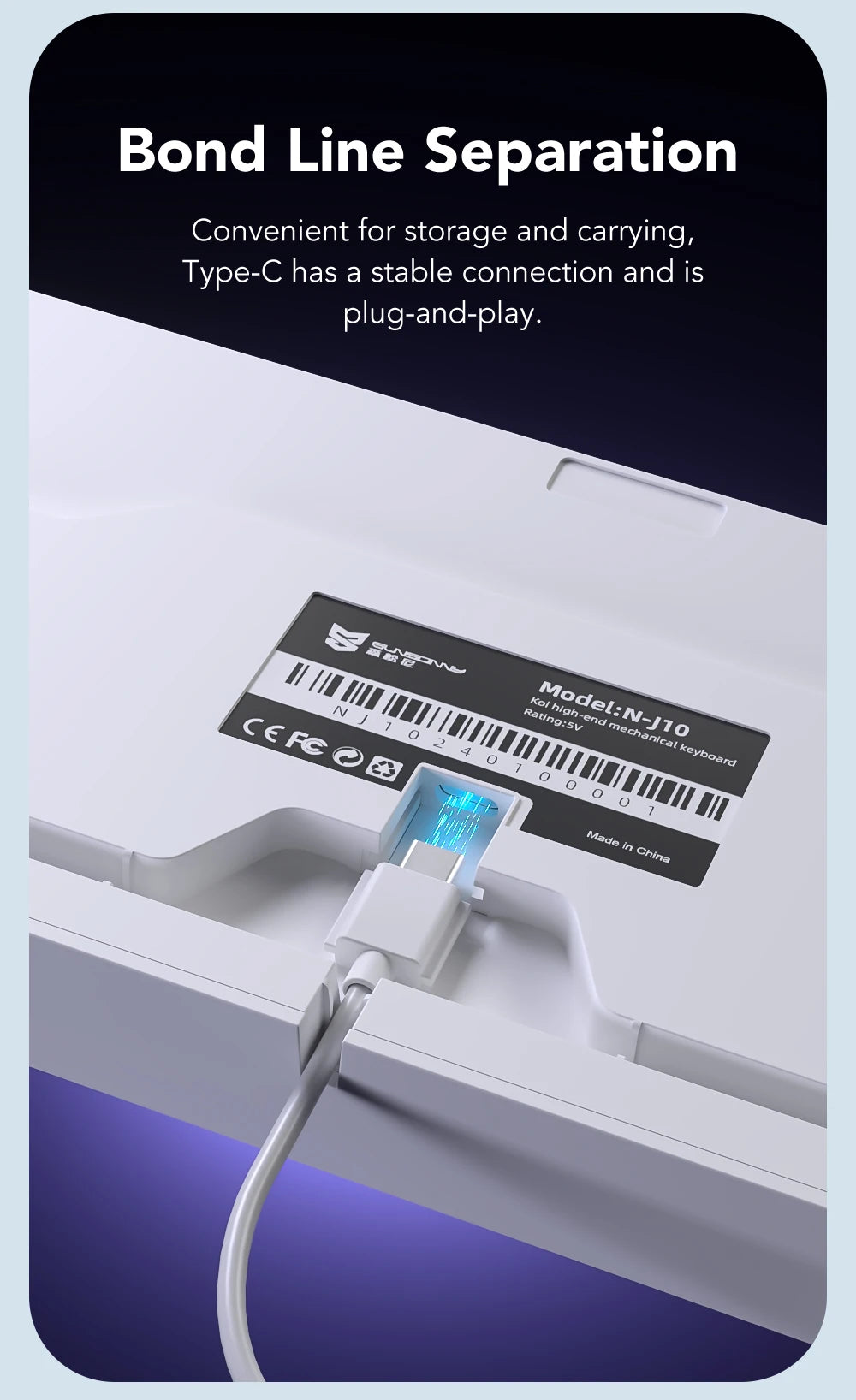 Tastiera meccanica da gaming cablata a 108 tasti con retroilluminazione RGB | Chip da gaming | Bassa latenza | Anti-ghosting | per gamer PC Win/Mac