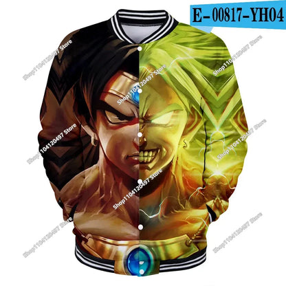 Uniforme de béisbol de estilo urbano de Dragon Ball para hombre, mujer y niños; disfraces de Son Goku para adultos; chaquetas; abrigos de primavera y otoño; cárdigans; sudaderas; regalo