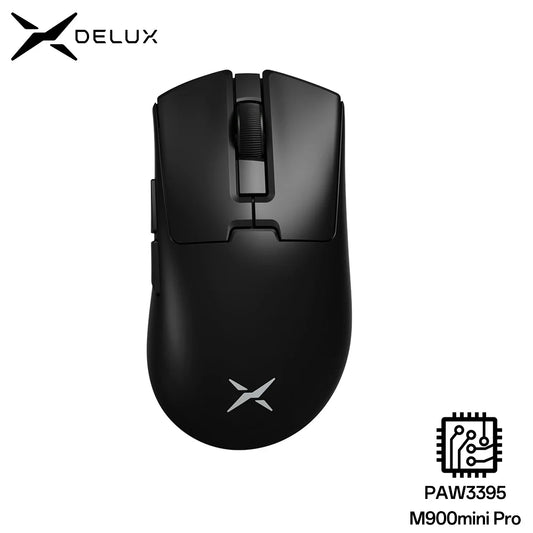 Delux M900mini PRO Wireless Gaming Mouse, Ultra-Lightweight 40g Ergonomic Gaming Mouse with PAW3395 Sensor, 26K DPI, 8KHz Polling Rate for PC & Laptop