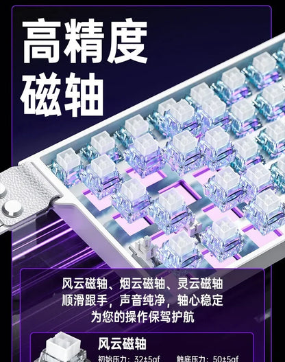 AULA Mini60 HE Magnetic Switch Keyboard RGB Tri Mode Wireless Mechanical Keyboard 8000Hz 0.01mm RT Gaming Keyboard Gamer Gifts