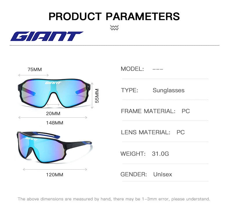 GIANT Cycling Glasses men and women UV400 Anti Fog HD REVO Lenses CE/ANSI Certified Cateye Design MTB/Road Bike