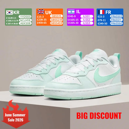 Nike COURT ženske moderne, svestrane i udobne tenisice: ležerne, neklizajuće, izdržljive u bijeloj i mentol-zeljenoj FZ3539-100