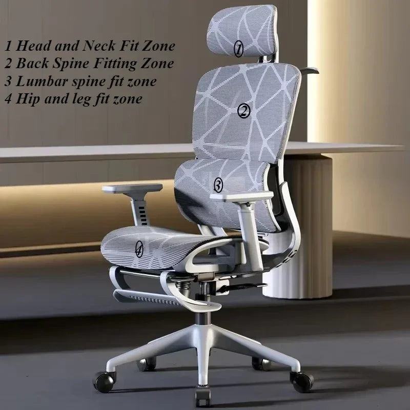 Ergonomic Gaming Chair Office Desk Chair with 3D Headrest, Adjustable Armrests, Lumbar Support, Reclining Computer Chair with Footrest