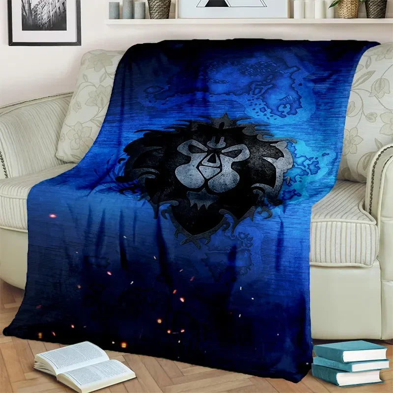 3D World of Warcraft Game WOW Lich King DH Blanket,Soft Throw Blanket for Home Bedroom Bed Sofa Picnic Travel Office Cover Kids