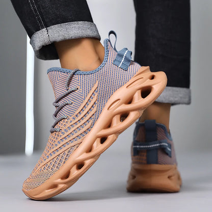Sneakers da uomo comode e traspiranti in mesh, scarpe da tennis outdoor sportive per running, palestra e jogging, leggere e basse, scarpe da camminata da uomo
