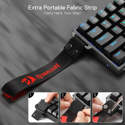 Redragon K631 PRO 65% Wireless Mechanical Gaming Keyboard, 3-Mode RGB Hot-Swappable 68-Key Compact Gaming Keyboard with Bluetooth, 2.4GHz & USB-C