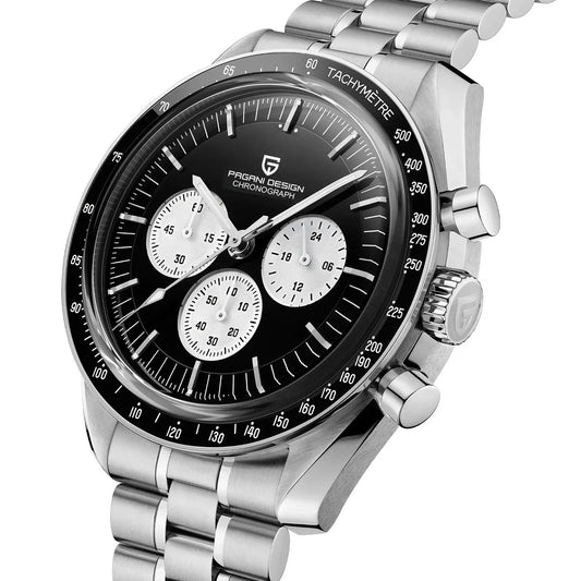 PAGANI DESIGN 2026 New Mens Watches Panda Moon Watch Luxury Quartz Watch For Men Automatic Date Sport Chronograph Wristwatch Men