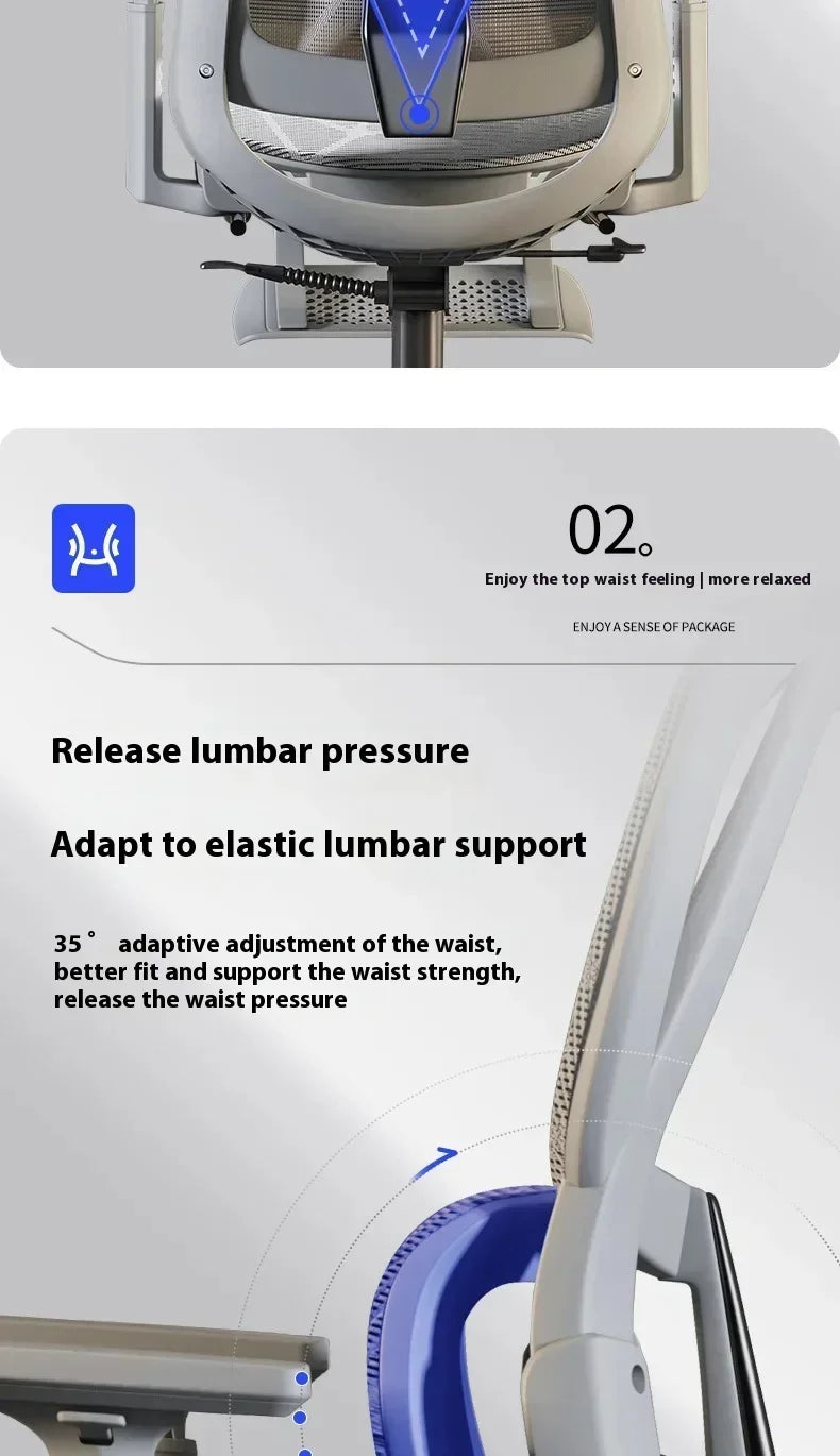Ergonomic Gaming Chair Office Desk Chair with 3D Headrest, Adjustable Armrests, Lumbar Support, Reclining Computer Chair with Footrest