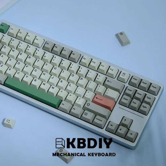 KBDiy GMK 9009 Retro Cherry Profile Keycap 134 Keys/Set For Mechanical Keyboard DIY Custom PBT DYE-SUB 61 60 Backlit ISO Keycaps