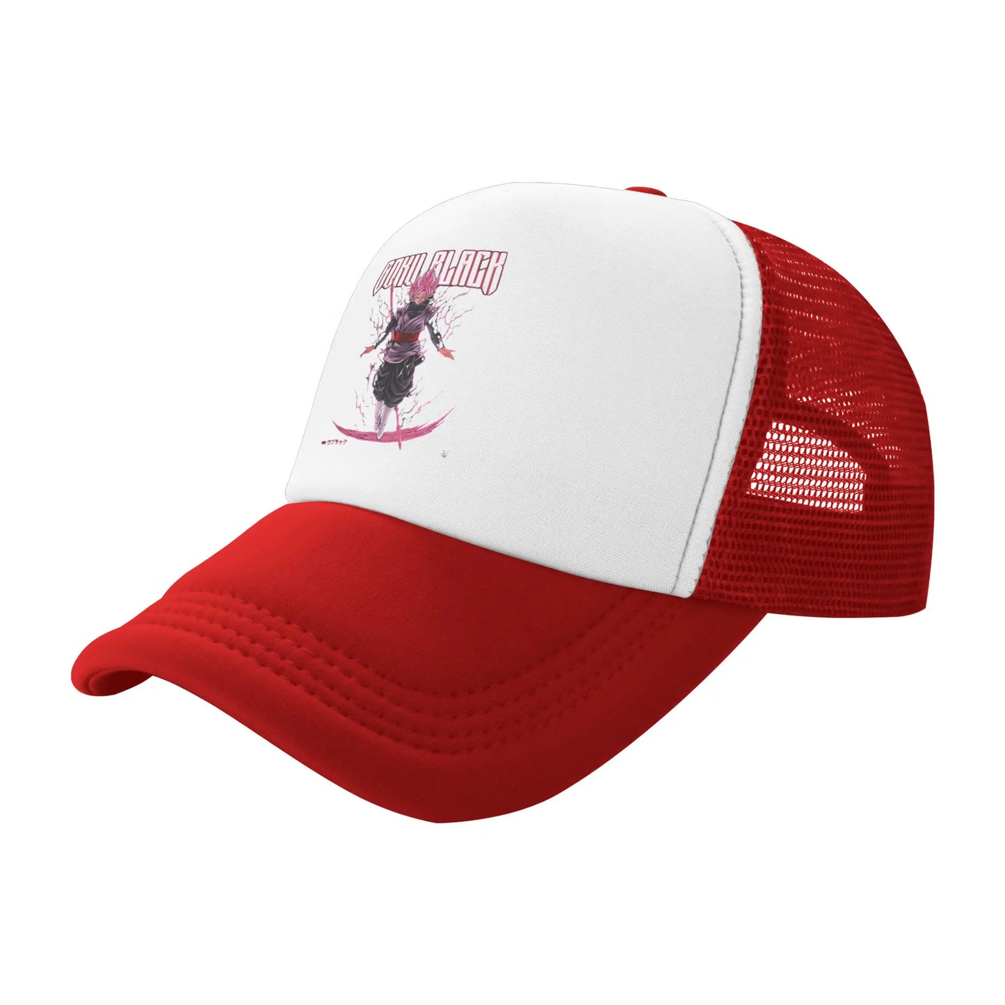 Dragon Ball Black Goku Trucker Cap Men Women  Hat Sun Hat Sports Cap Adjustable Polyester Mesh Baseball Cap Summer