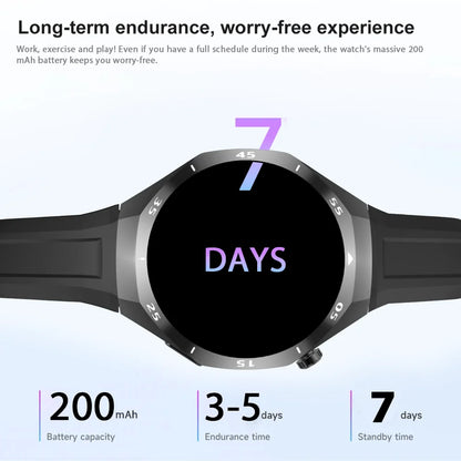 LAXASFIT 2026 New Smart Watch Men's 1.52 HD Screen Bluetooth Talk Heart Rate Monitor Men Women NFC Outdoor Sports Smart Watch