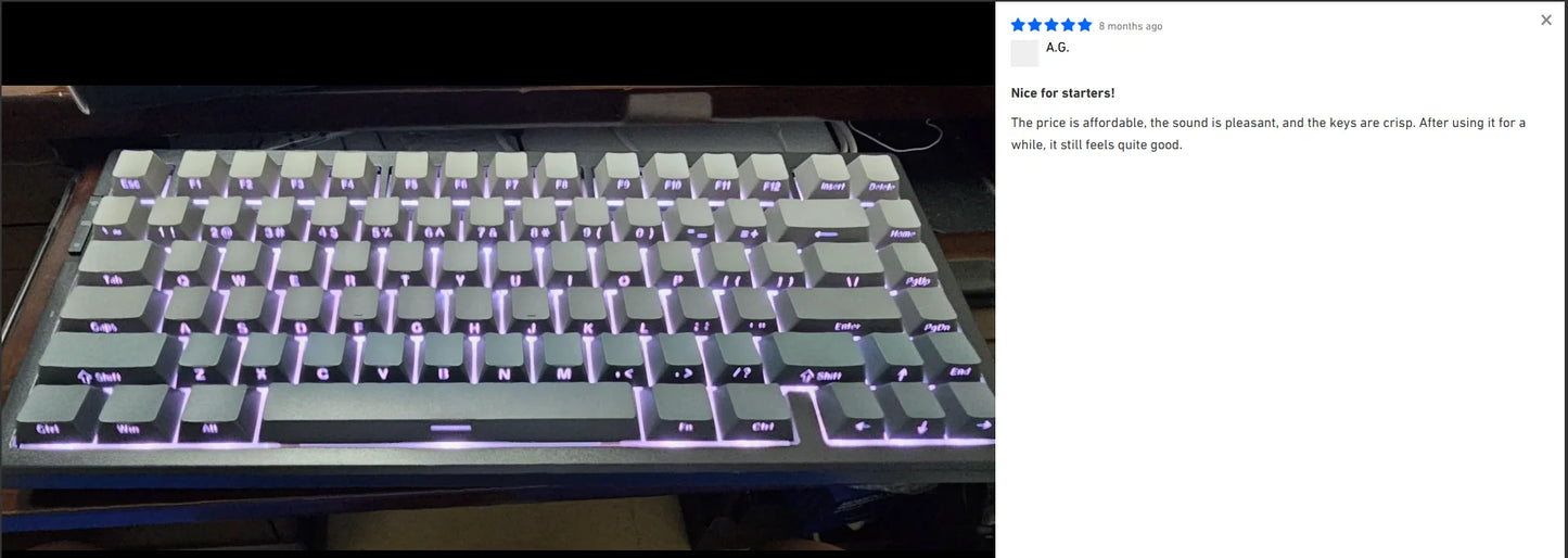 Teclado mecánico inalámbrico MCHOSE G75 Pro, diseño 75%, montaje gasket, 5 capas de amortiguación, retroiluminación RGB, triple modo y hot-swappable