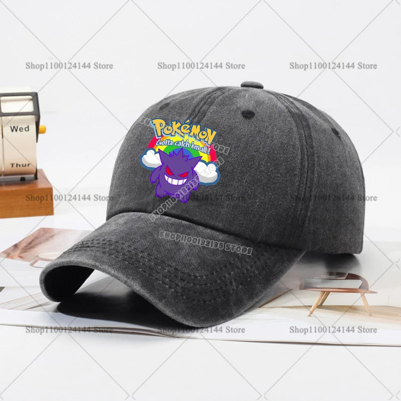 Children Baseball Cap Men Women Anime Figures Pokemoned Sun Hat New Adult Outdoor Sport Sunbonnet Retro Headgear Gift Hot Sales