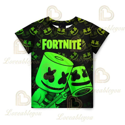 Fortnites 3D Printed Short Sleeve T-Shirt Game Cartoon Print Battle Royale Adult Kid Clothes Kids T-shirt Harajuku Tshirt