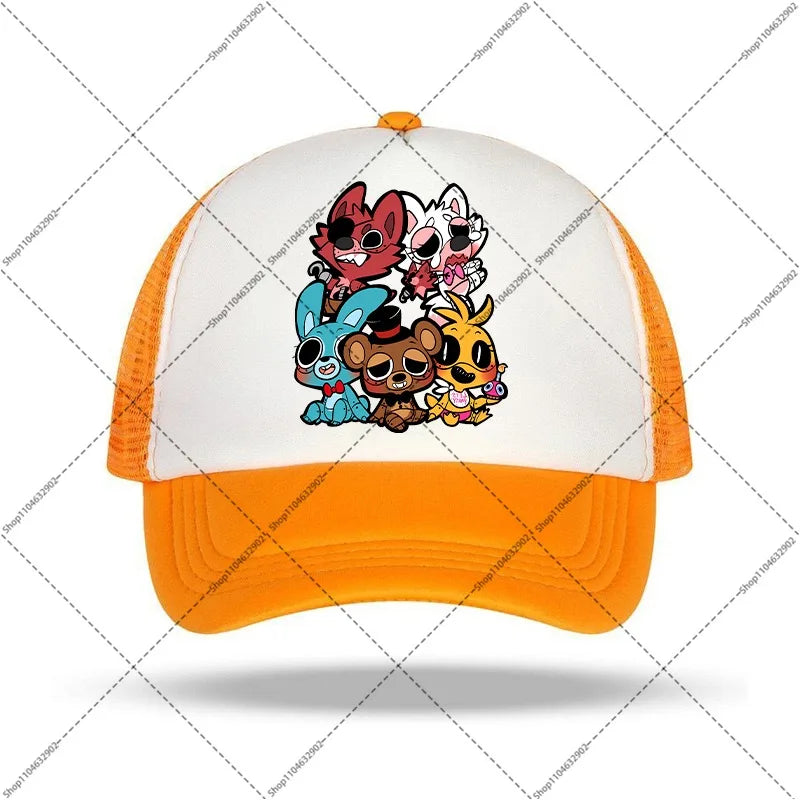 FNAF Baseball Cap Five Nights At Freddys Unisex Sun Hats Cartoon Anime Printed Hat Boys Girls Fashion Caps Birthday Party Gifts
