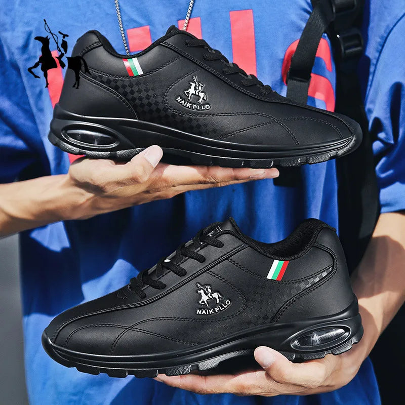 2026 New Men's Running Shoes Sporty Casual Travel Trendy Air-Cushioned White Sneakers Lightweight Shock-Absorbing Youth Footwear