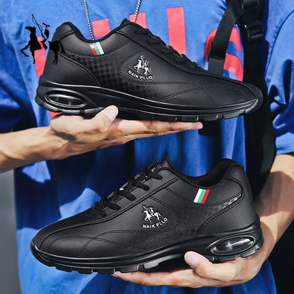 2026 New Men's Running Shoes Sporty Casual Travel Trendy Air-Cushioned White Sneakers Lightweight Shock-Absorbing Youth Footwear